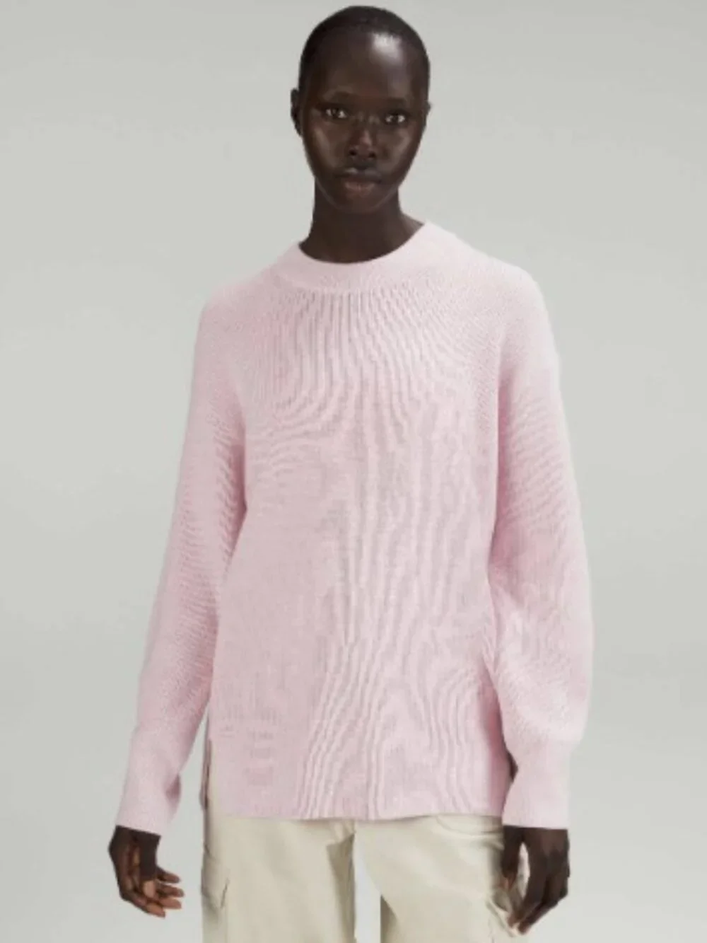 Lululemon Merino Wool-Blend Ribbed Crewneck Sweater Size 12